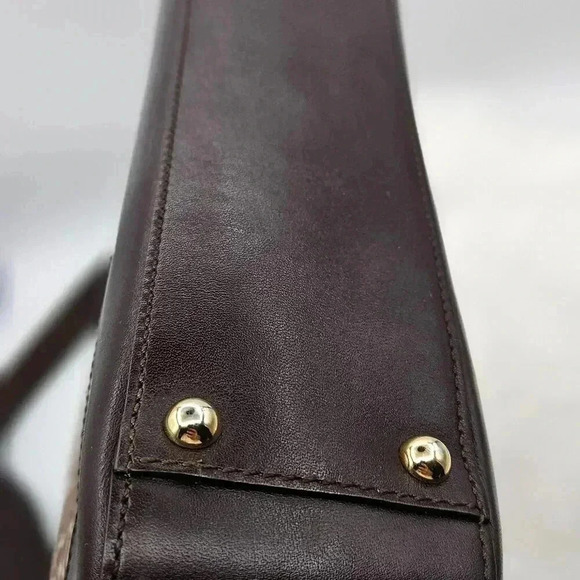 Celine Toile Carriage Leather Shoulder Bag - Picture 8 of 17